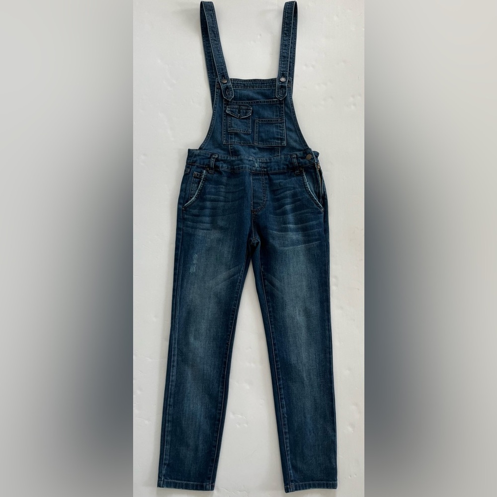 FREE PEOPLE Trendy Blue Denim Overalls Size 26
